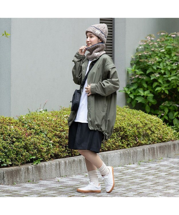 林八百吉商店 Coleman 裏ボアケーブル編みワッチ モカ