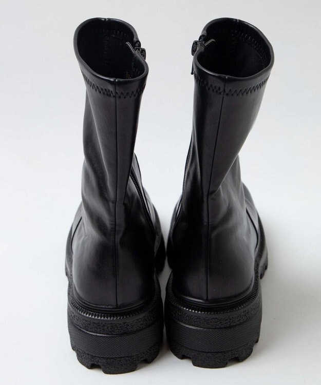 WEGO 【XLサイズ展開あり】ストレッチショートブーツ ブラック