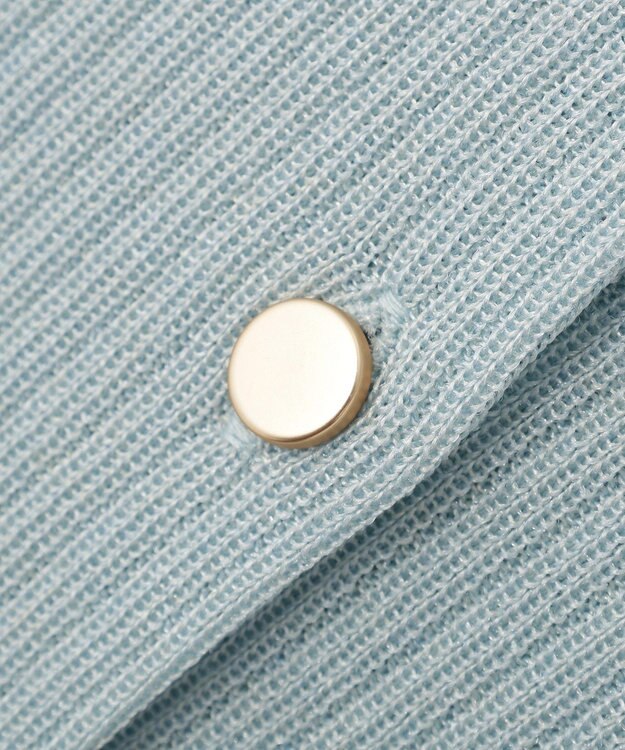 earth music&ecology テーラーカラーニットカーディガン Blue