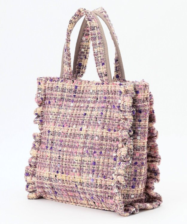 TOCCA 【美人百花掲載】【一部カラー撥水】TRIM WAVES MINITOTE ミニトートバッグ ライラック系