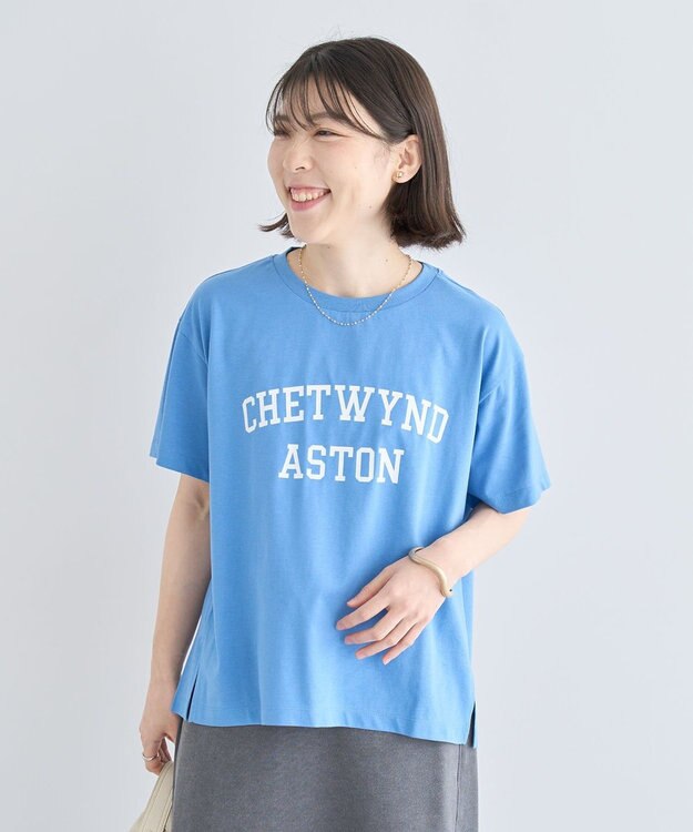 Green Parks 汗染み防止カレッジロゴボックスＴシャツ Blue