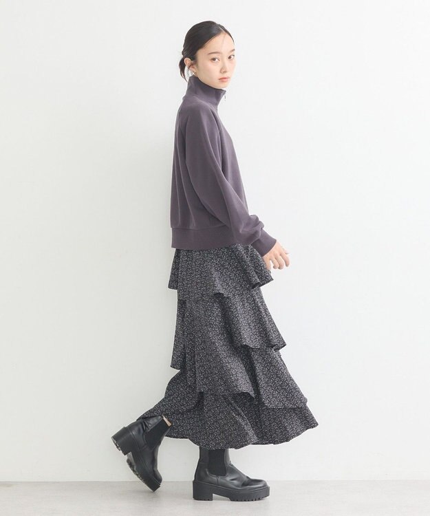 earth music&ecology チャンピオン　ｅｍａｅハーフジップ裏毛プルオーハ Charcoal Gray