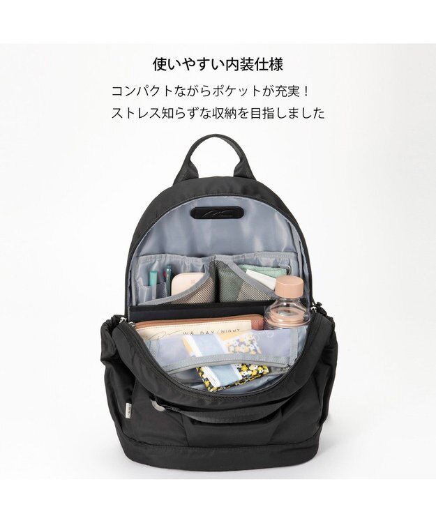 ACE BAGS & LUGGAGE W&.Day/Night アウリンコ ラウンドリュック B5 11.0インチタブレット 15173 ダブルアンドデイナイト ブラック