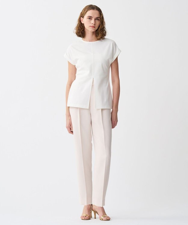 uncrave ダブルフェイスジャージー 2WAYスリットトップス オフ