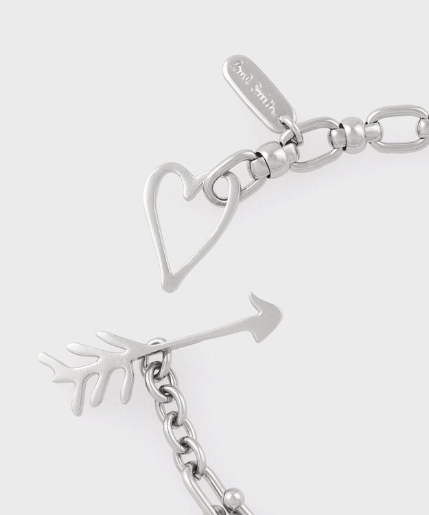 Paul Smith ハートミックスチェーン ネックレス シルバー