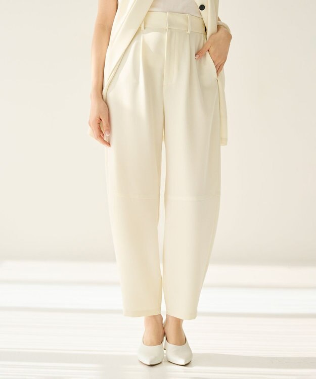 #Newans コクーンシルエットパンツ ホワイト