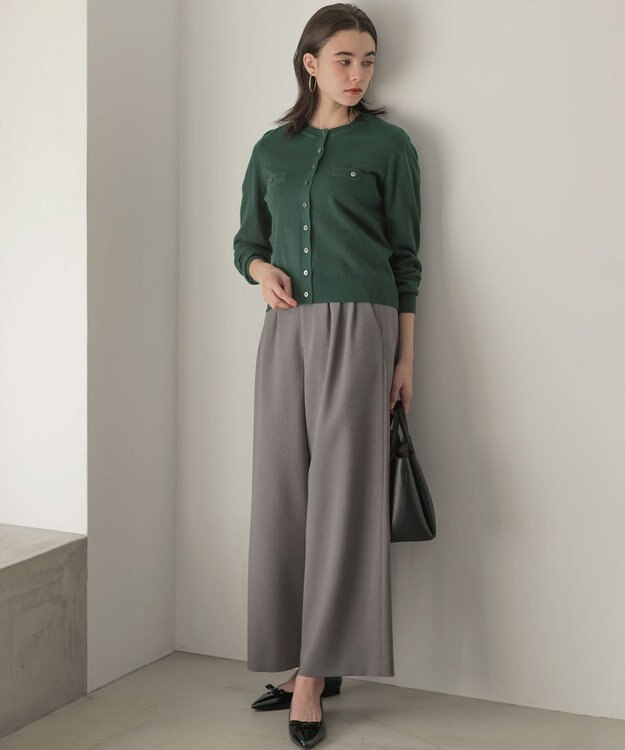 組曲 S 【ご好評につき追加販売 / 新色追加】ラメアンサンブル ニット ダークグリーン系