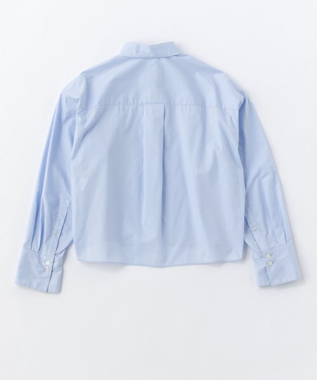 UNFILO 【抗菌防臭】イージーケア クロップド シャツ スカイブルー