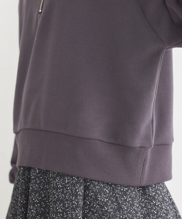 earth music&ecology チャンピオン　ｅｍａｅハーフジップ裏毛プルオーハ Charcoal Gray