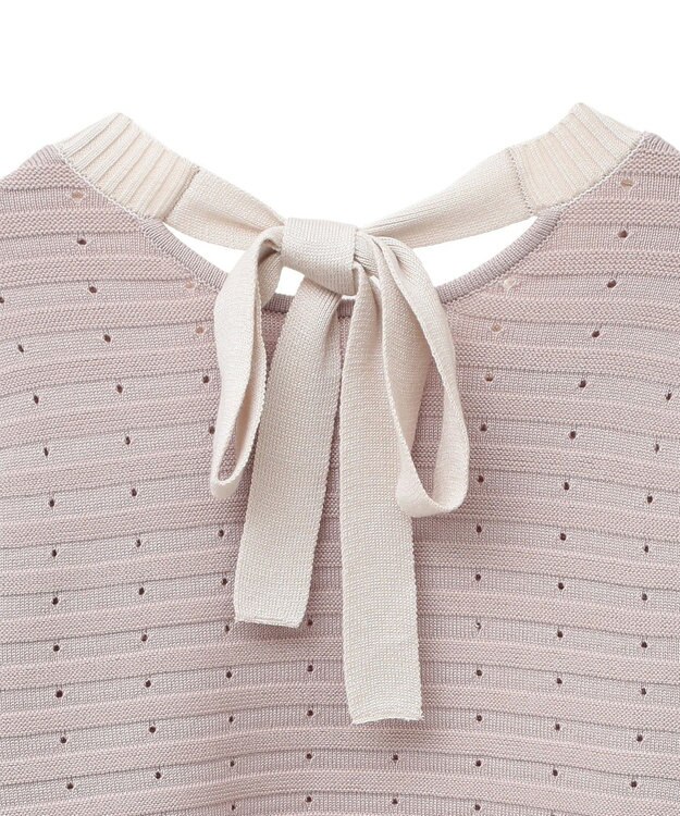 earth music&ecology 配色バックリボンプルオーバー Pink Beige