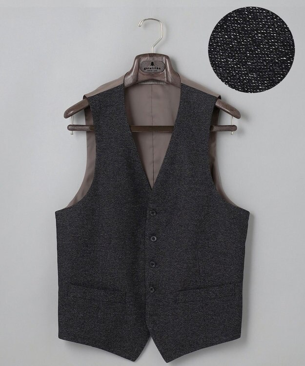 GOTAIRIKU 3ピースセットアップ対応【あたたかい】RENEWOOL ウールベスト グレー系8