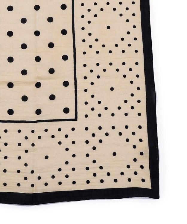 23区 manipuri ジオメドット コットンシルク ストール ベージュ系