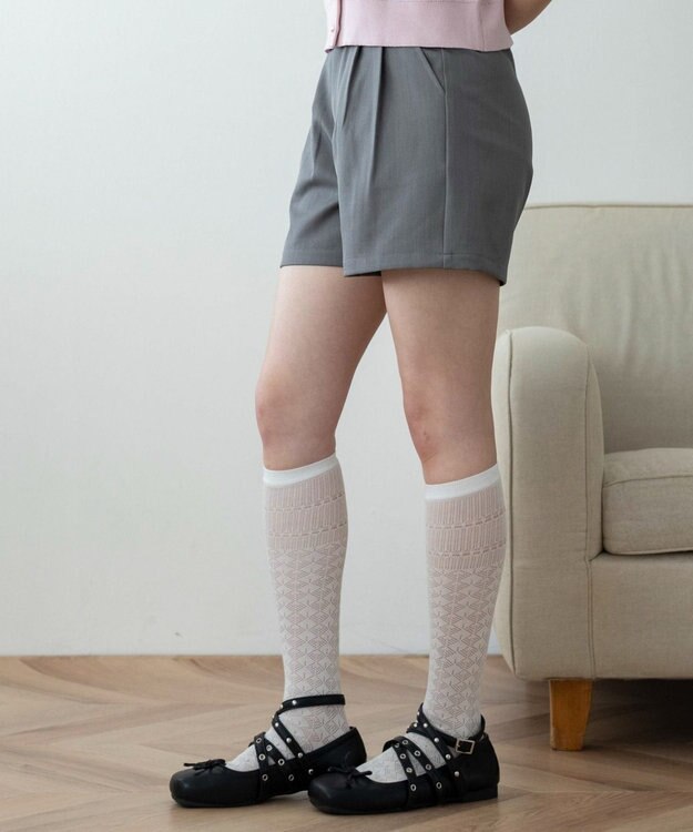 WEGO タックショートパンツ グレー