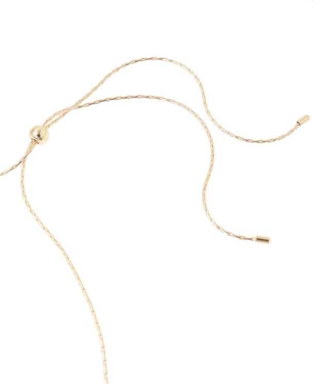 Maison de FLEUR パールリボンスライドネックレス Gold