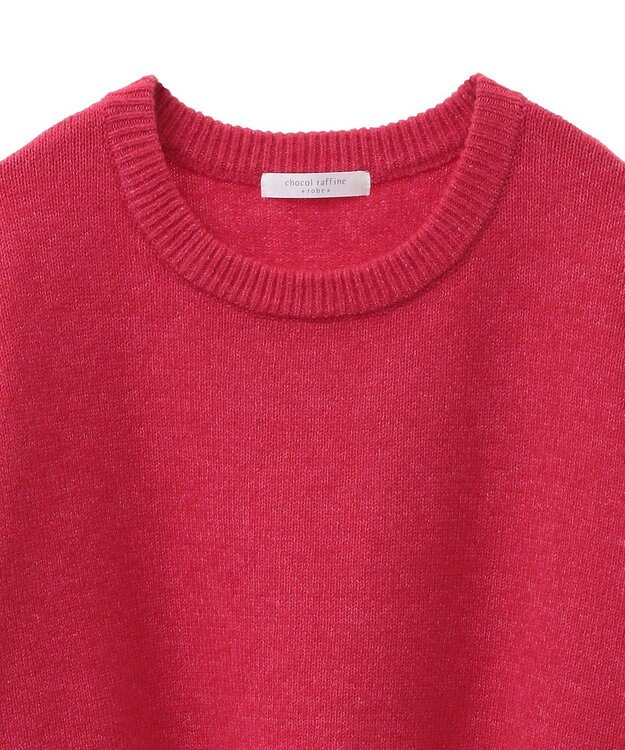 Green Parks 袖かのこニットプルオーバー Pink