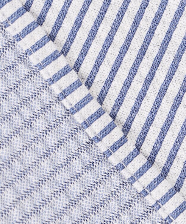 J.PRESS LADIES 【WEB限定カラーあり・抗菌消臭・吸水速乾】サッカージャージー 5分袖 ペプラム カットソー ブルー系1