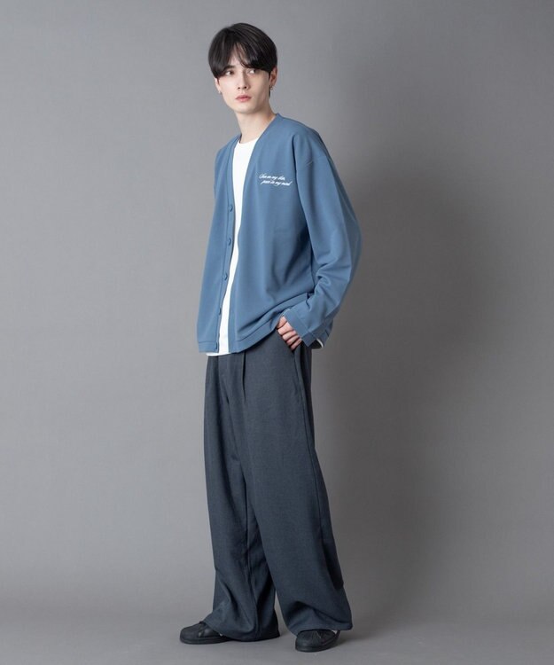 WEGO 【2点SET/ユニセックス着用ITEM】アンサンブルカーディガン（LS） サックス