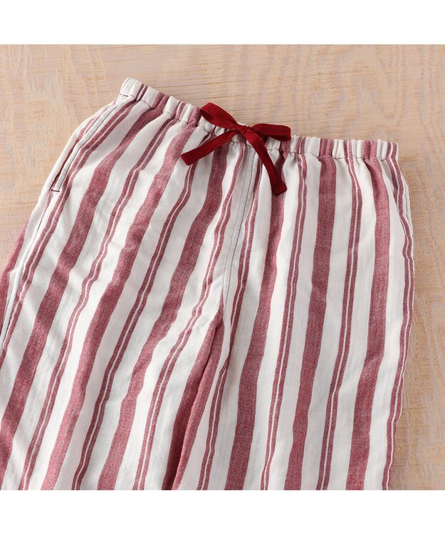 UCHINO マシュマロガーゼシックシンストライプレディスパジャマ レッド