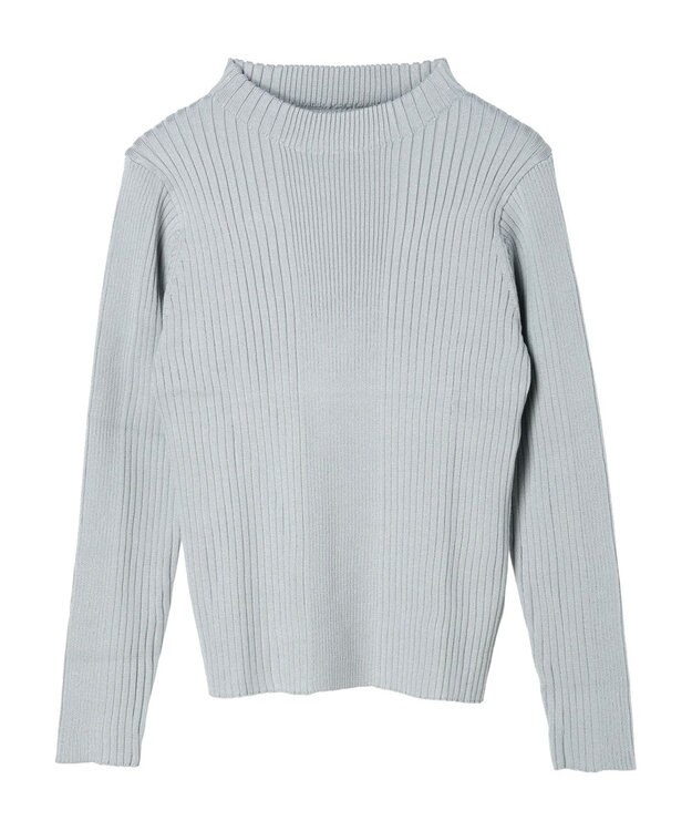 earth music&ecology 切り替えリブニットプルオーバー Sax