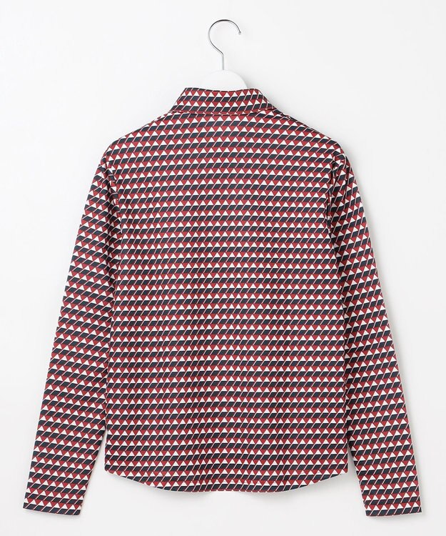 23区GOLF 【WOMEN】フラッグプリント長袖ポロシャツ レッド系5