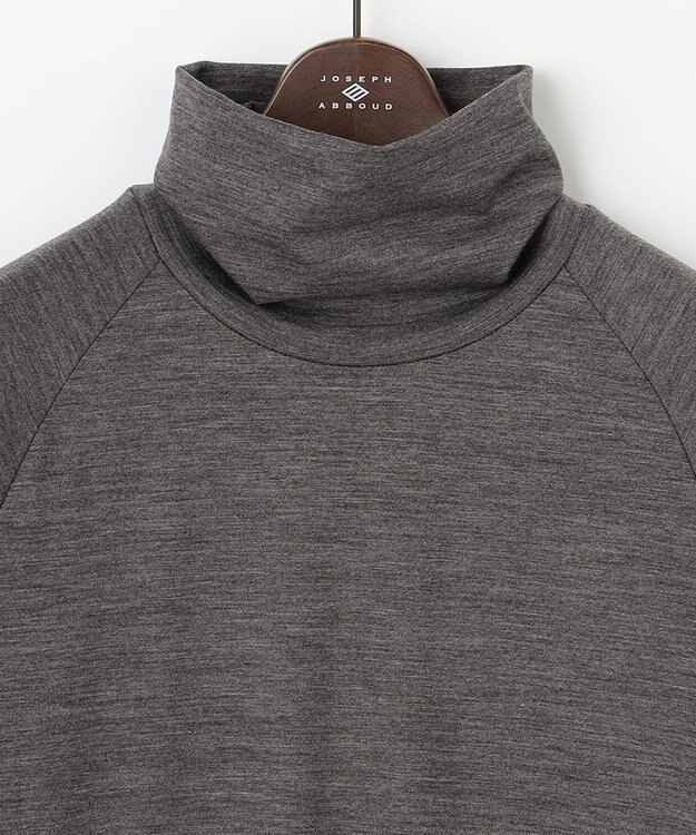 JOSEPH ABBOUD MOUNTAIN 【UNISEX】ウォッシャブルウールタートルネック ライトグレー系