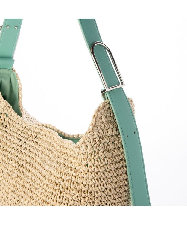 UNBILLION カシュカシュ cachecache / フリーハンドルクロッシェトートバッグ グリーン