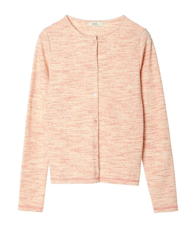earth music&ecology メランジリブカーディガン Pink Mixture