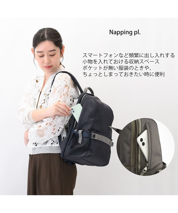 ACE BAGS & LUGGAGE W&.Day/Night リッカノーツ スクエアリュック A4サイズ 14.0インチPC収納 19162 ダブルアンド ダークグレー