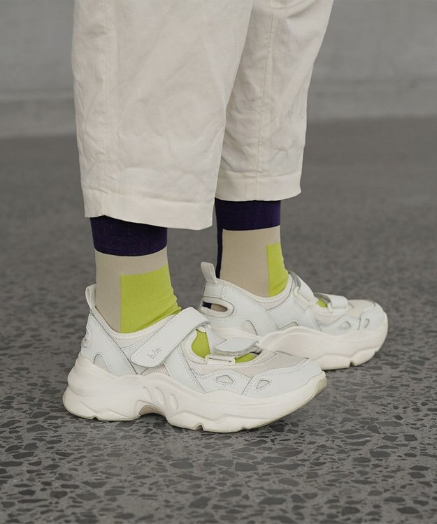 nitorito 【UNISEX】米沢オリジナル柄 block 靴下 navy