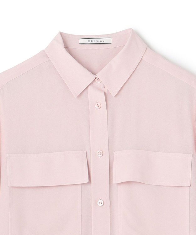 BEIGE， OLGA / シャーリングブラウス Nude