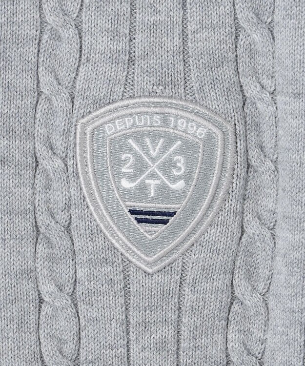 23区GOLF 【MEN/キングサイズ】ストレッチ カラーニット ライトグレー系