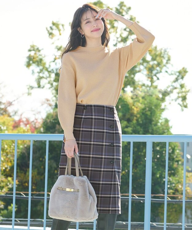 ANY SIS 【洗える】彩色兼美 ニット シャンパン