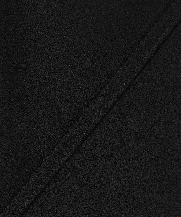 ICB 【洗える】ストレッチジョーゼット ハイネックブラウス ブラック系