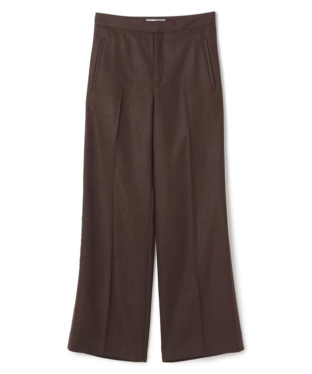 BEIGE， CAROLE / リネンライクフルレングスワイドパンツ Bordeaux