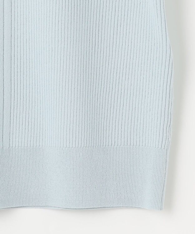 J.PRESS LADIES 【洗える】レーヨンエリートストレッチ フレンチスリーブ ニット サックスブルー系