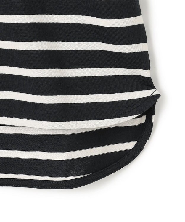 J.PRESS YORK STREET 【WOMEN】ボーダードルマン Tシャツ ブラック系1