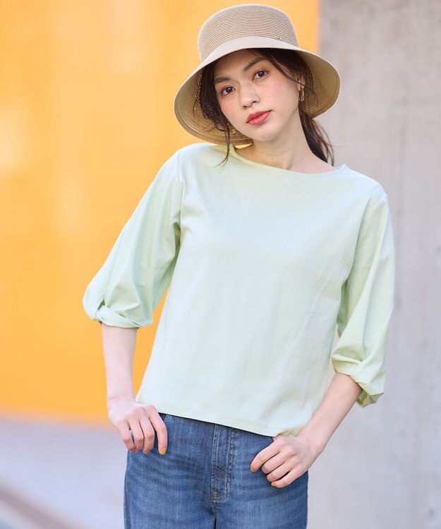 ANY 【WEB限定】シルケットスムース ツイストリーブプルオーバー ミント