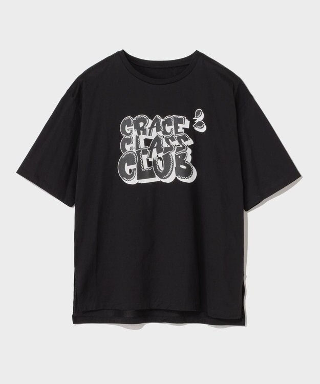GRACE CONTINENTAL グラフィティプリントTシャツ ブラック