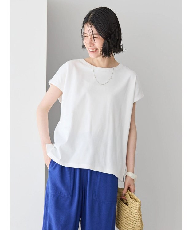 AMERICAN HOLIC バックボタンフレンチスリーブプルオーバー Off White