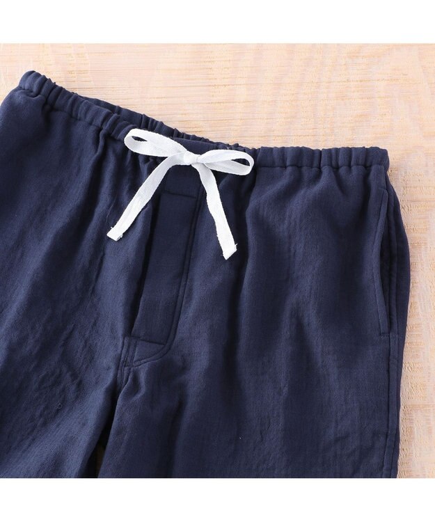 UCHINO マシュマロガーゼ半袖メンズパジャマ ダーク　ブルー