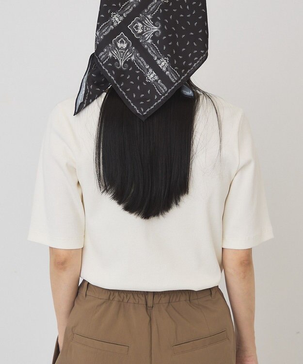 AMERICAN HOLIC スクエアネック5分袖プルオーバー Off White
