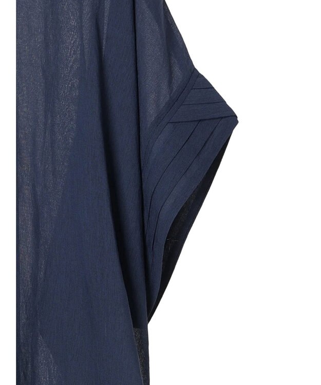 CRAFT STANDARD BOUTIQUE ヴィンテージボイルミルフィーユ襟付きシャツチュニック Deep Blue