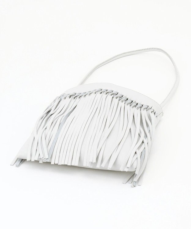 23区 NOMADIS DANCE フリンジ ポシェット ライトグレー系