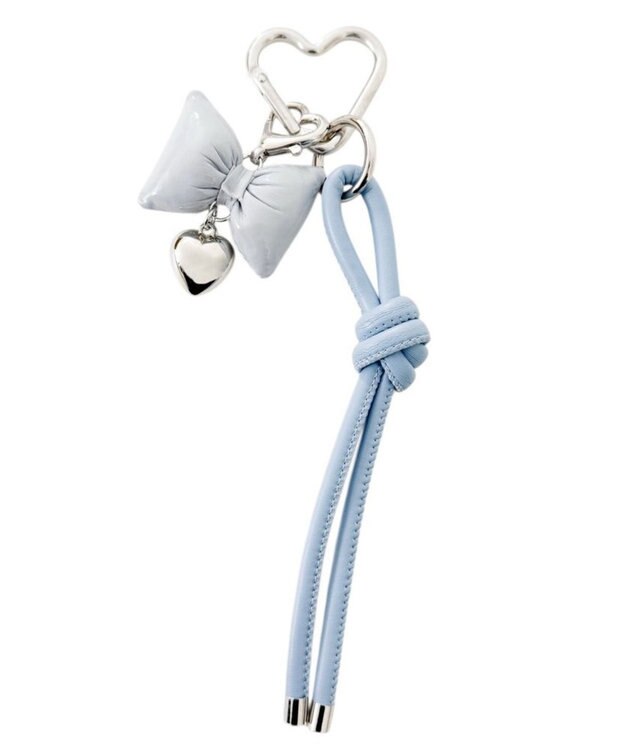 WEGO クッションリボンセットキーホルダー ライトグレー