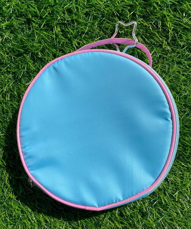 WEGO 配色サークルポーチ ブルー