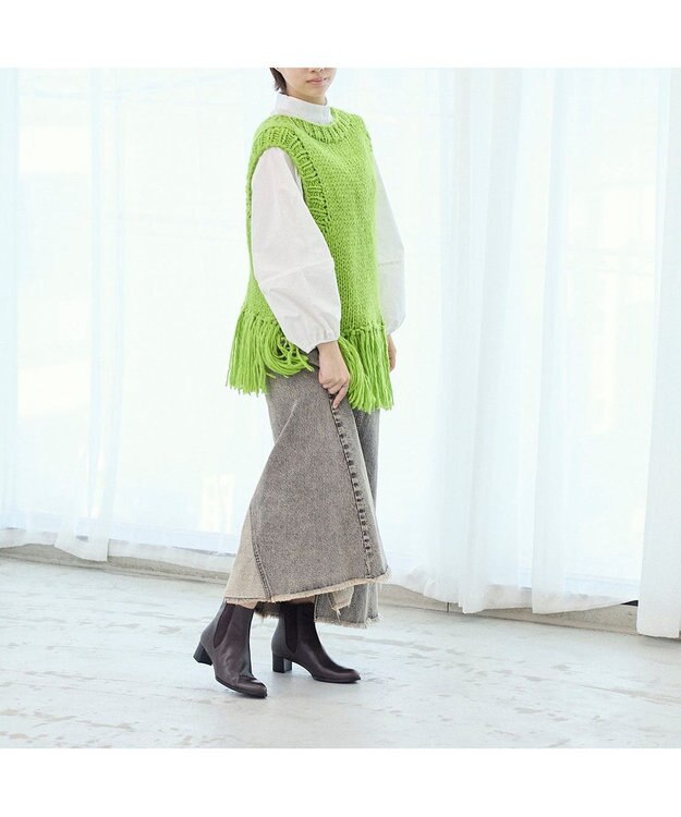 MODE ET JACOMO <MODE ET JACOMO>サイドゴアレザーショートブーツ ダークブラウン