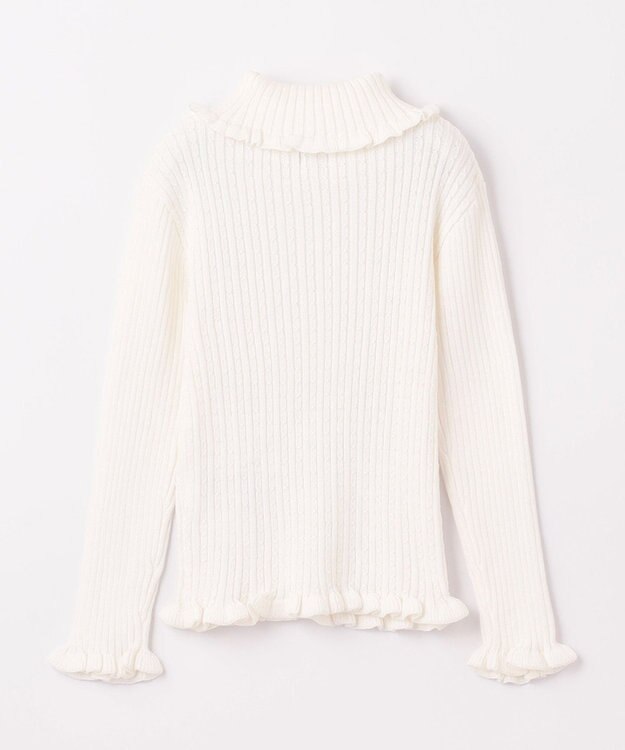 組曲 KIDS 【110-140cm】リブ ニット オフホワイト系