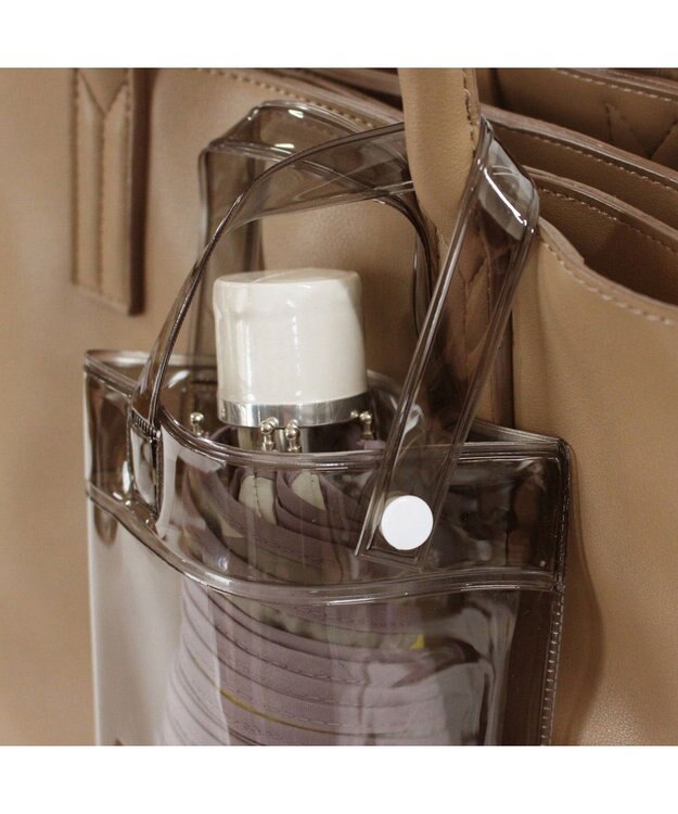 ROOTOTE 3629【傘用トート:折畳傘】SN.CASAカーサ.オリ.クリア-A 04：スモーク