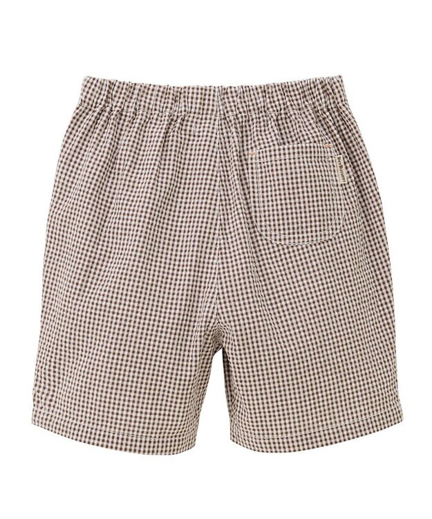 MIKI HOUSE HOT BISCUITS 【80-120cm】サッカー素材 5分丈パンツ ダークブラウン