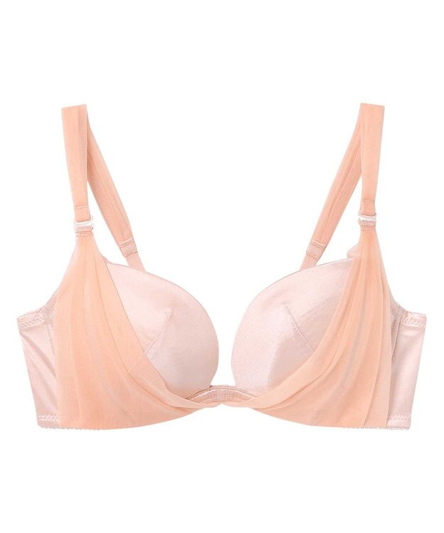 AMPHI ブラジャー 【NAILS INCコラボ】谷間をつくる 脇スッキリ 軽いつけごこち Gカップまで対応 大きいサイズ ブラ BLH303 アンフィ／ワコール オレンジ